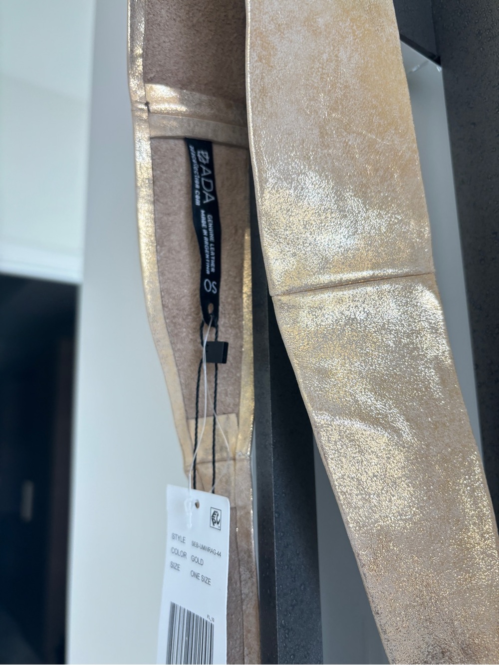 Ada Gold Leather Wrap Belt - Picture 3 of 3
